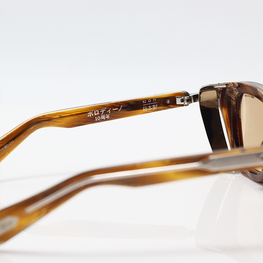 Jacques Marie Mage - BORODINO - Silver Brown Marble - Acetate - Metal - Rectangle - Sunglasses
