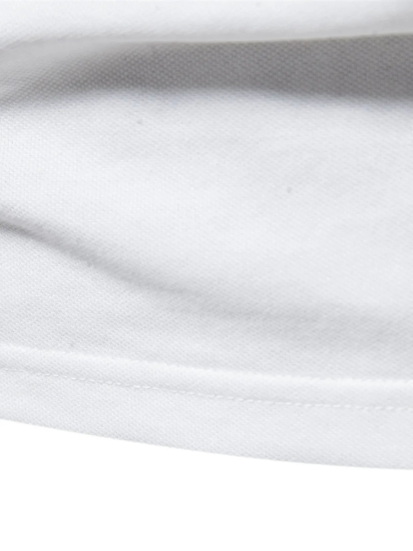 White polo shirt fabric close-up