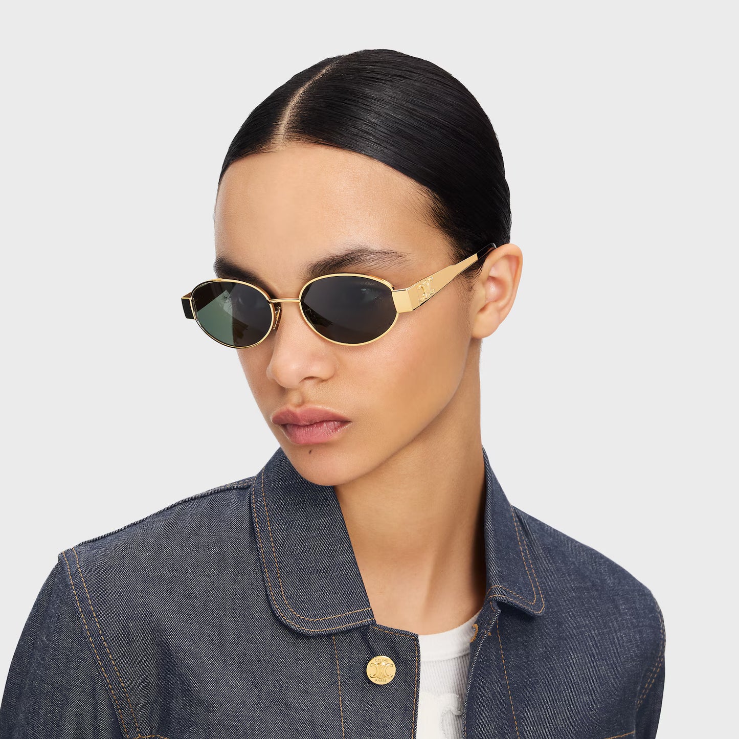Celine Triomphe Metal 01 sunglasses in Metal | Wearluxurys - Wearluxurys