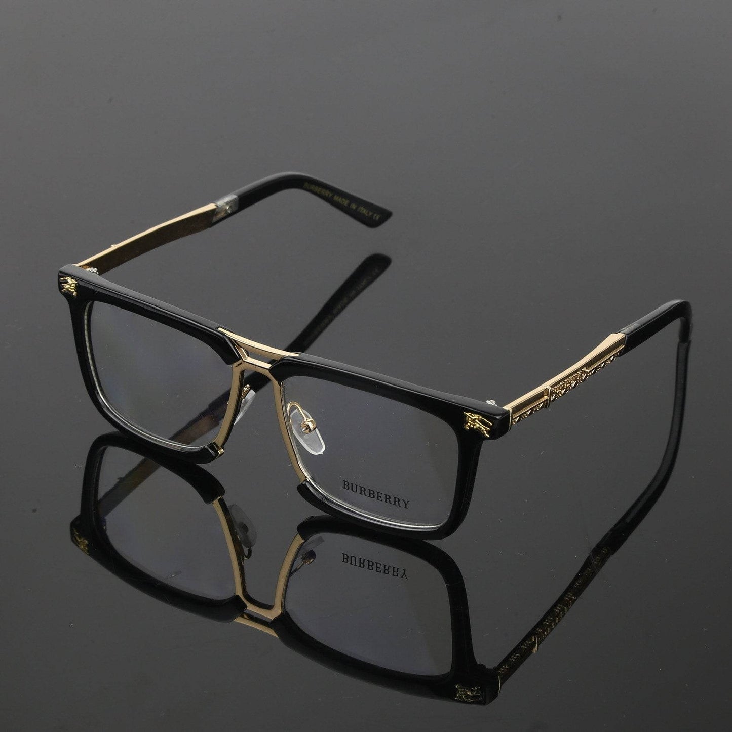 Burberry Black Gold Transparent Designer’s Frame - Wearluxurys
