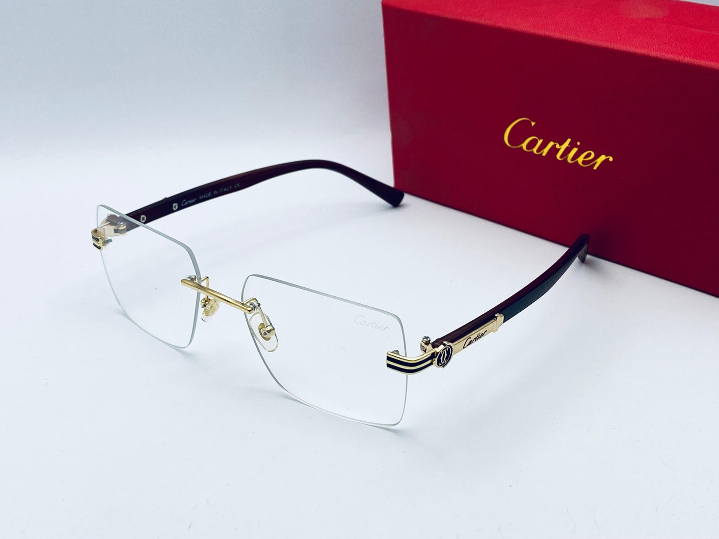 Cartier Luxe Rimless Eyeglasses | wearluxurys - Wearluxurys