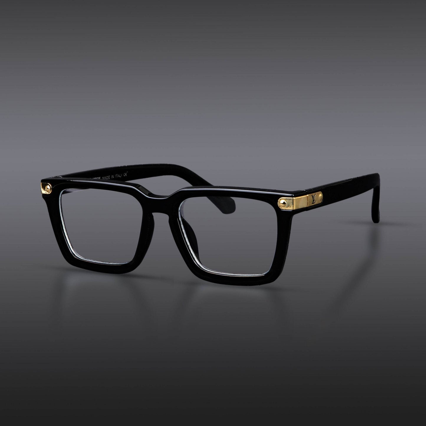 LV Frame New Square Golden/Black Frame Code: 00080 - Wearluxurys