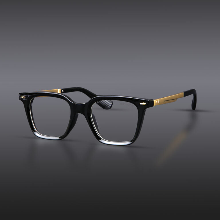 Moscot Square Golden/Black Eyeglasses | Wearluxurys