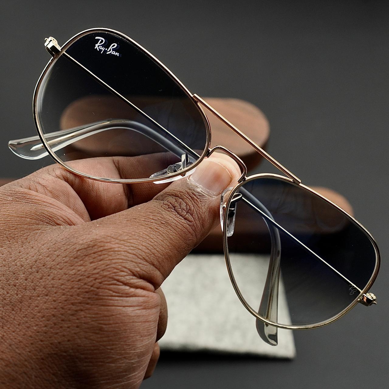 Rayban Aviator Gold Gradient Sunglasses - Wearluxurys