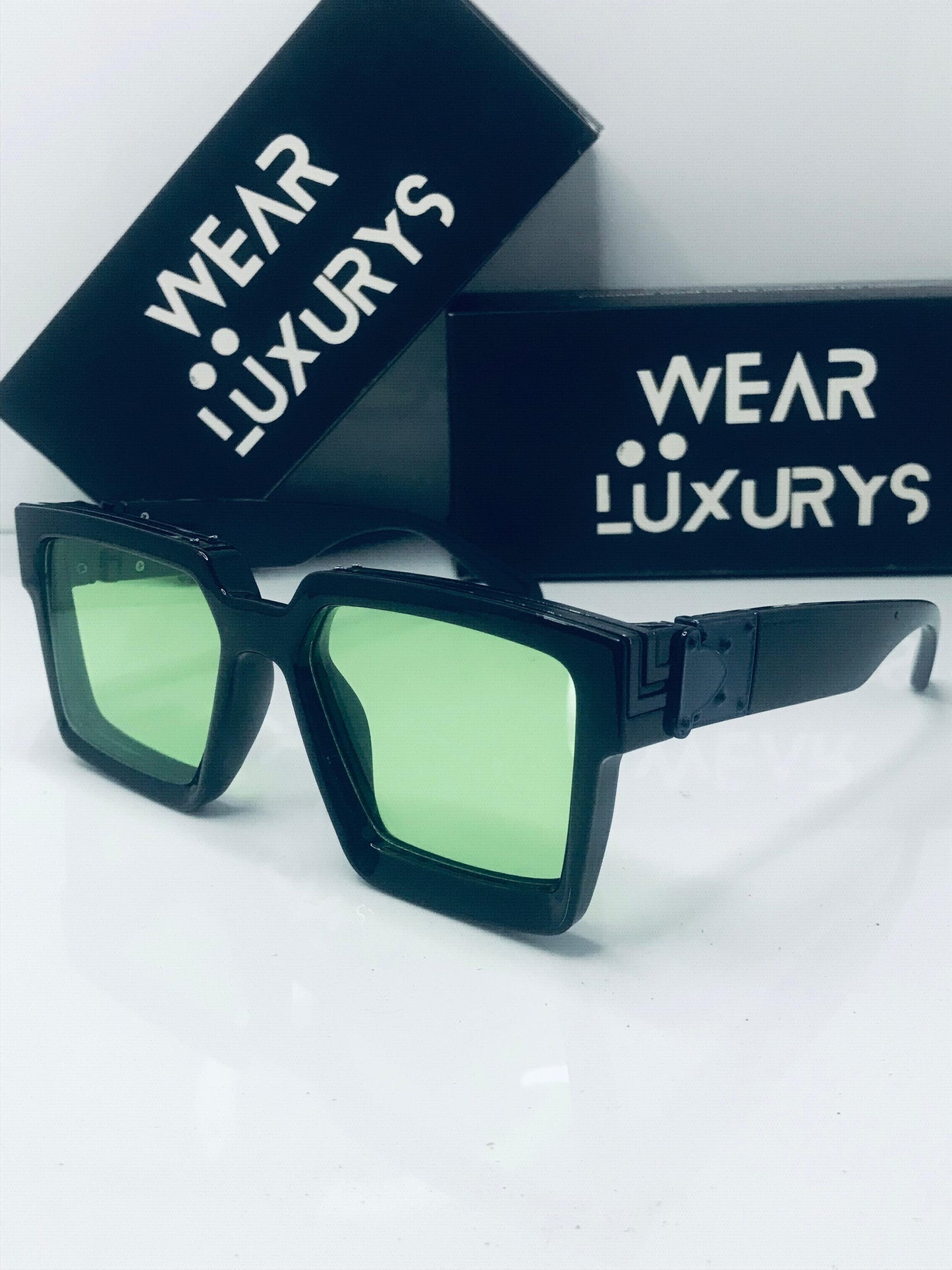 1.1 Millionaire Sunglasses Black/Green | Wearluxurys - Wearluxurys
