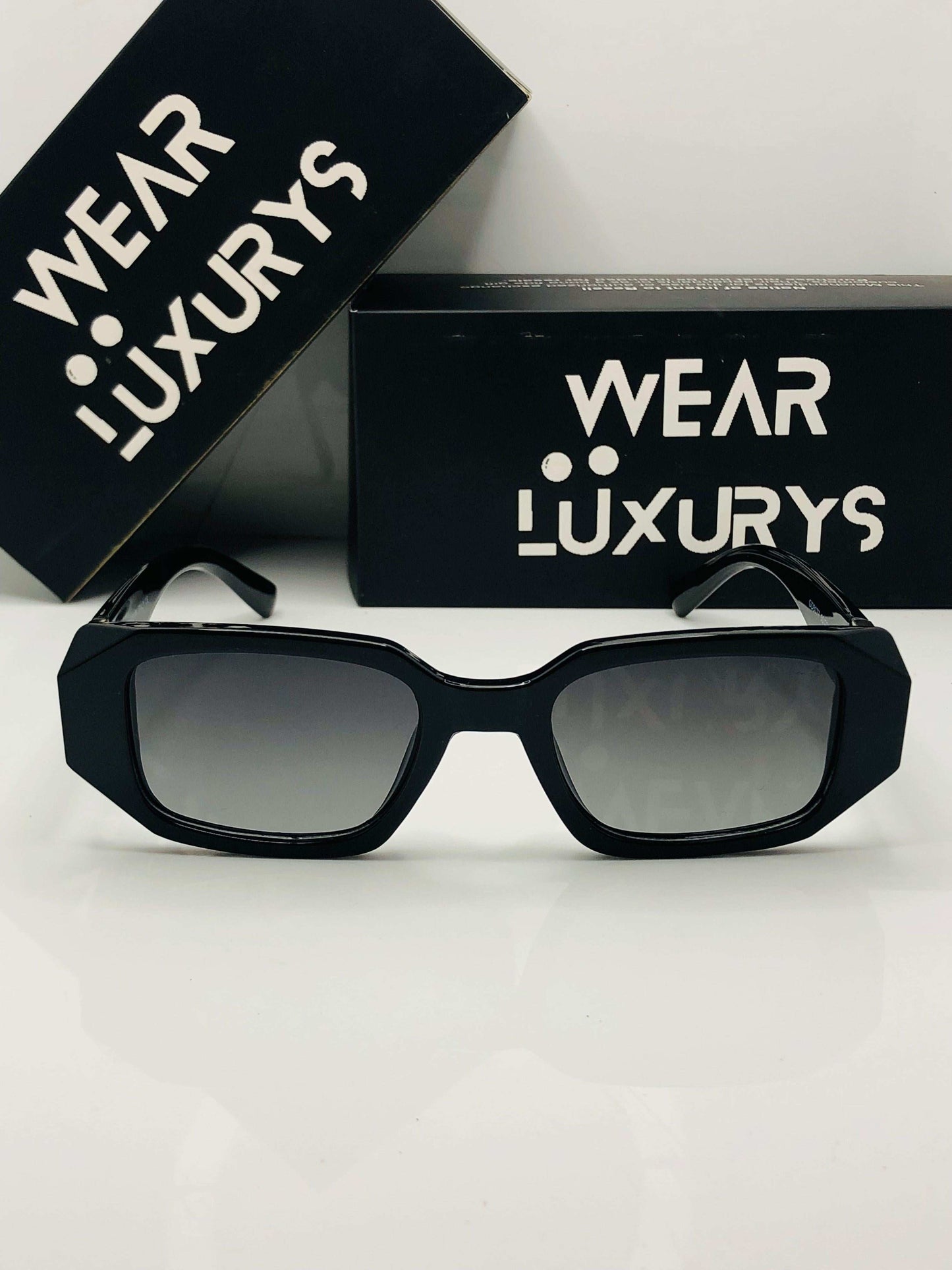 Prada rectangle with Triangle Logo Sunglasses | Wearluxurys
