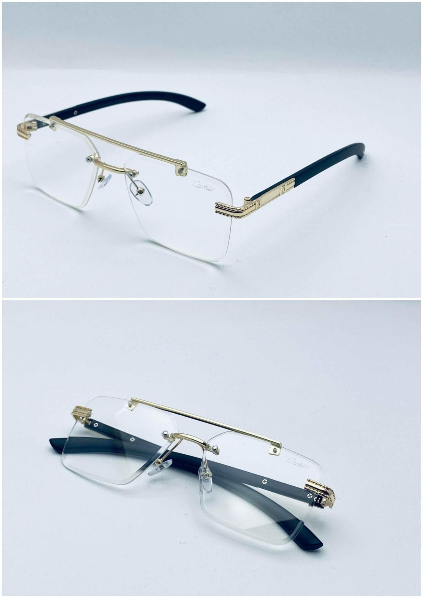 Wearluxurys Double Bridge Rimless Eyeglasses | 2305 - Wearluxurys