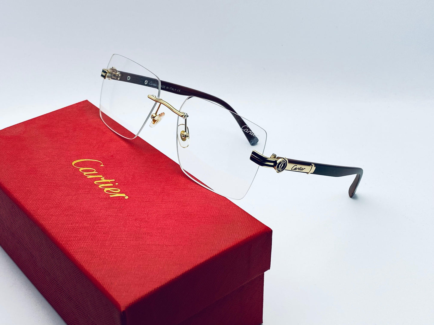 Cartier Luxe Rimless Eyeglasses | wearluxurys - Wearluxurys