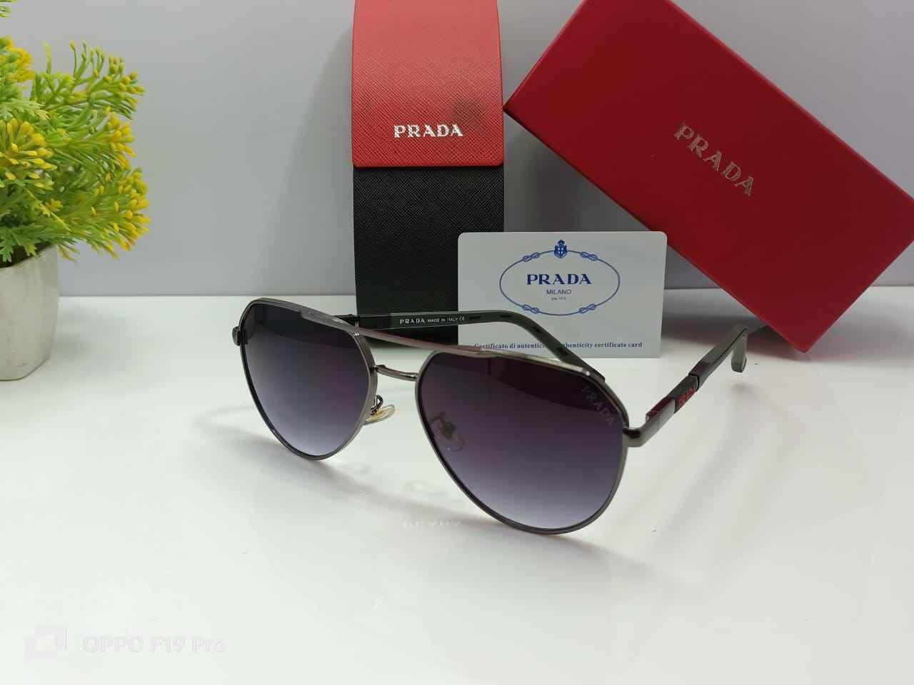 Prada Aviator Premium Sunglasses | Wearluxurys - Wearluxurys