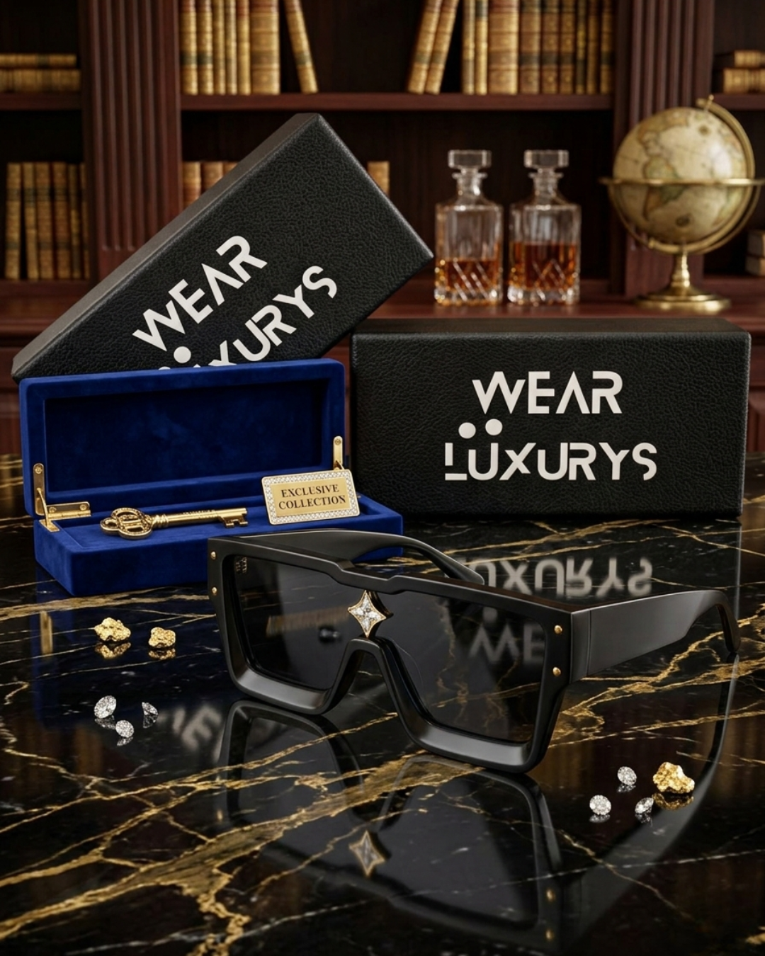 Cyclone Monogram Flower Crystal Sunglasses X Wearluxurys