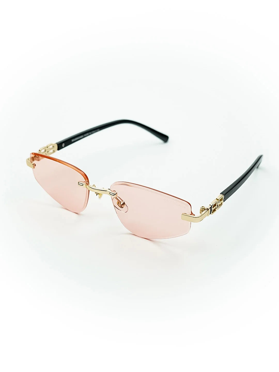 Balenciaga Dynasty Black Gold Rectangle sunglasses