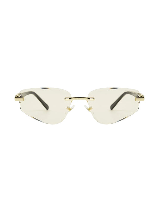 Balenciaga Dynasty Black Gold Rectangle sunglasses