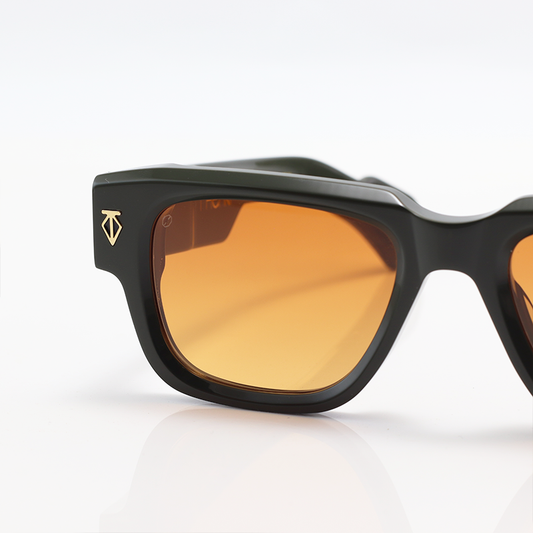 T HENRI - Taycan - Green - Acetate - Rectangle - Sunglasses