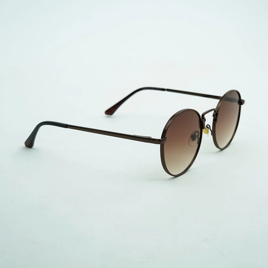 Gold Black Round sunglasses