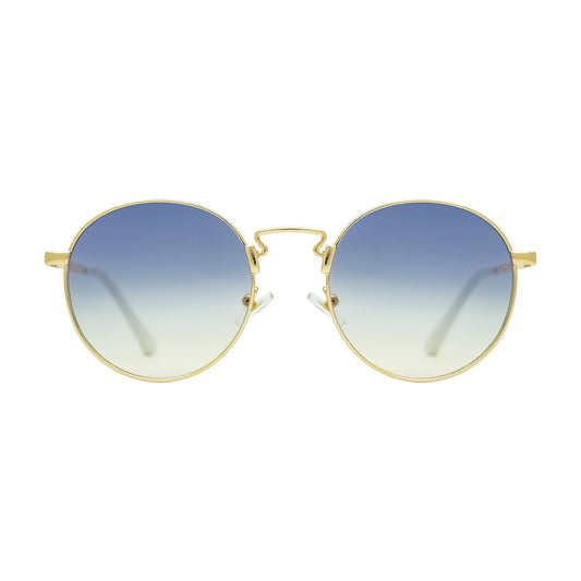 Gafas de sol redondas Gold Black | Wearluxurys