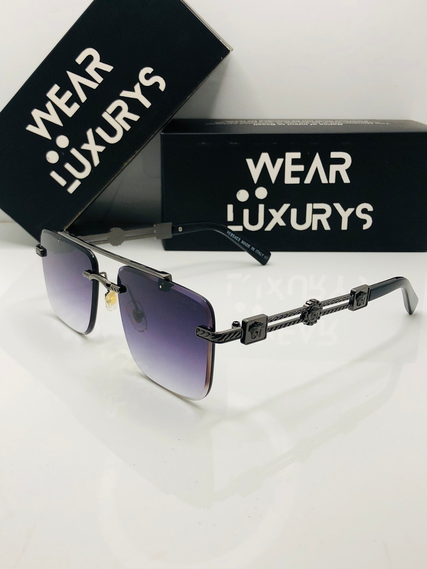 Versace Rimless Sunglasses v8 | Wearluxurys