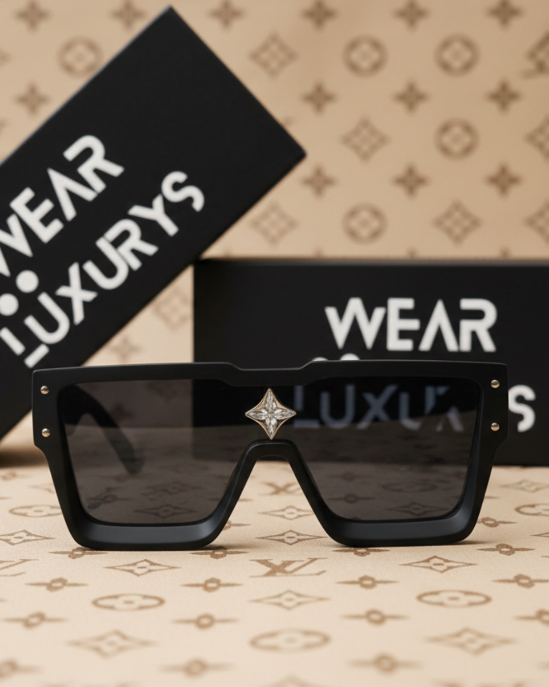 Cyclone Monogram Flower Crystal Sunglasses X Wearluxurys