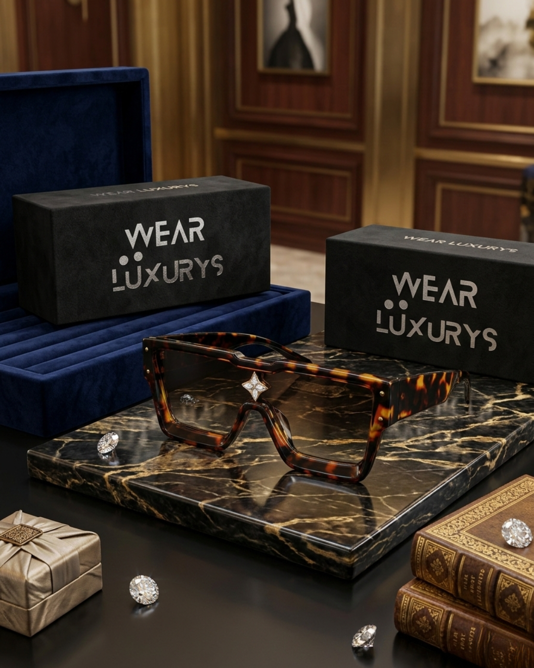 Cyclone Monogram Flower Crystal Sunglasses X Wearluxurys