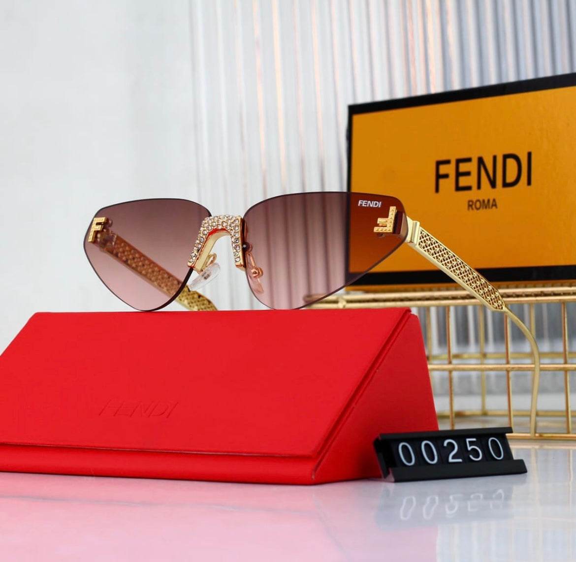 Fendi Premium Women Rimless Sunglasses | Wearluxurys - Wearluxurys