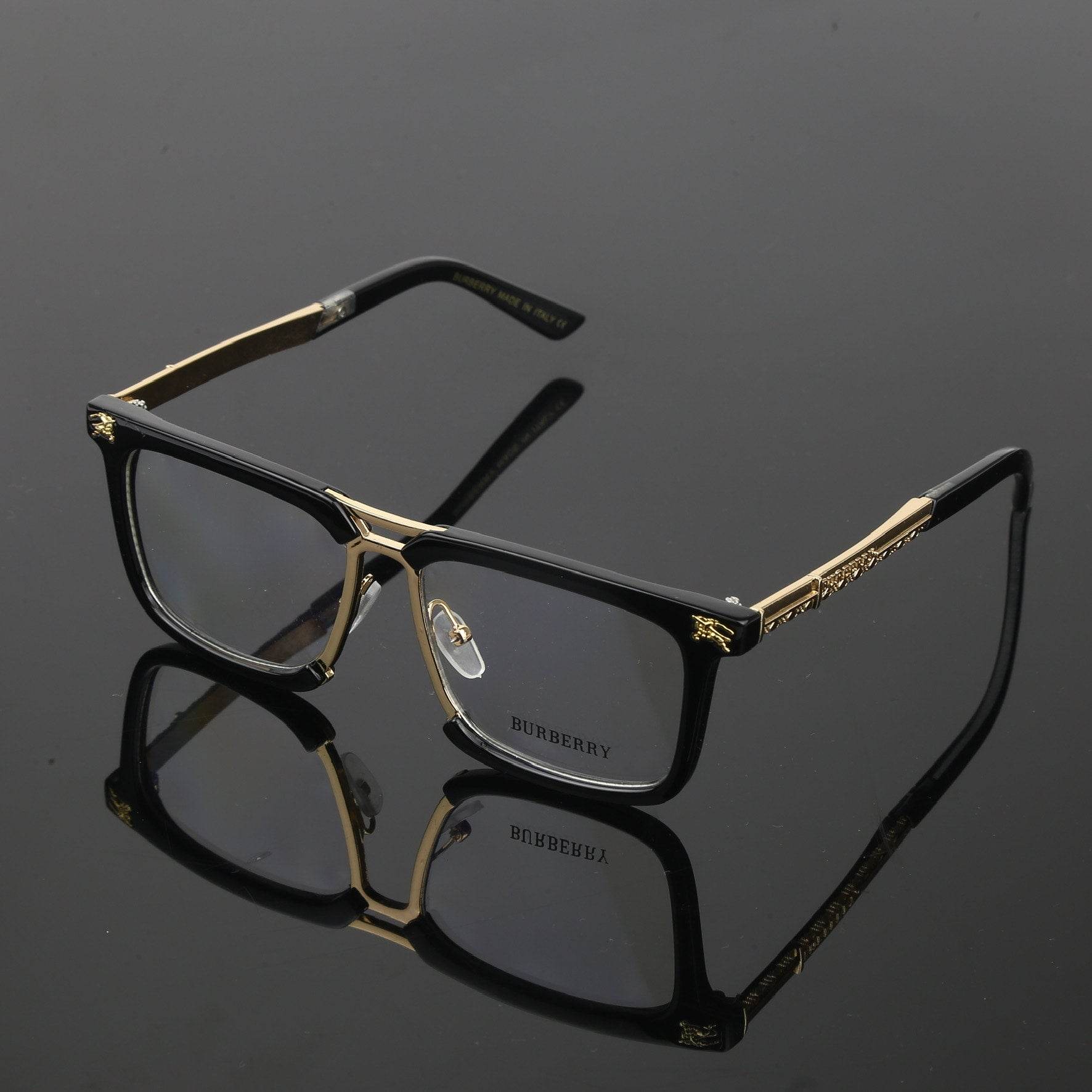 Burberry Black Gold Transparent Designer’s Frame - Wearluxurys