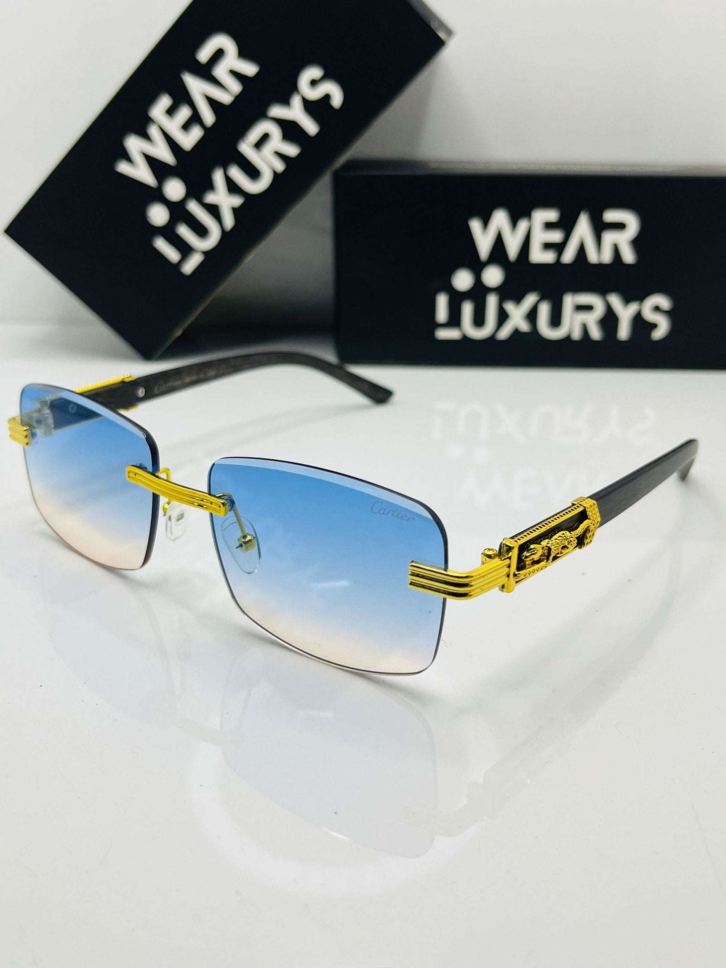 Cartier Rimless Sunglasses | Wearluxurys - Wearluxurys