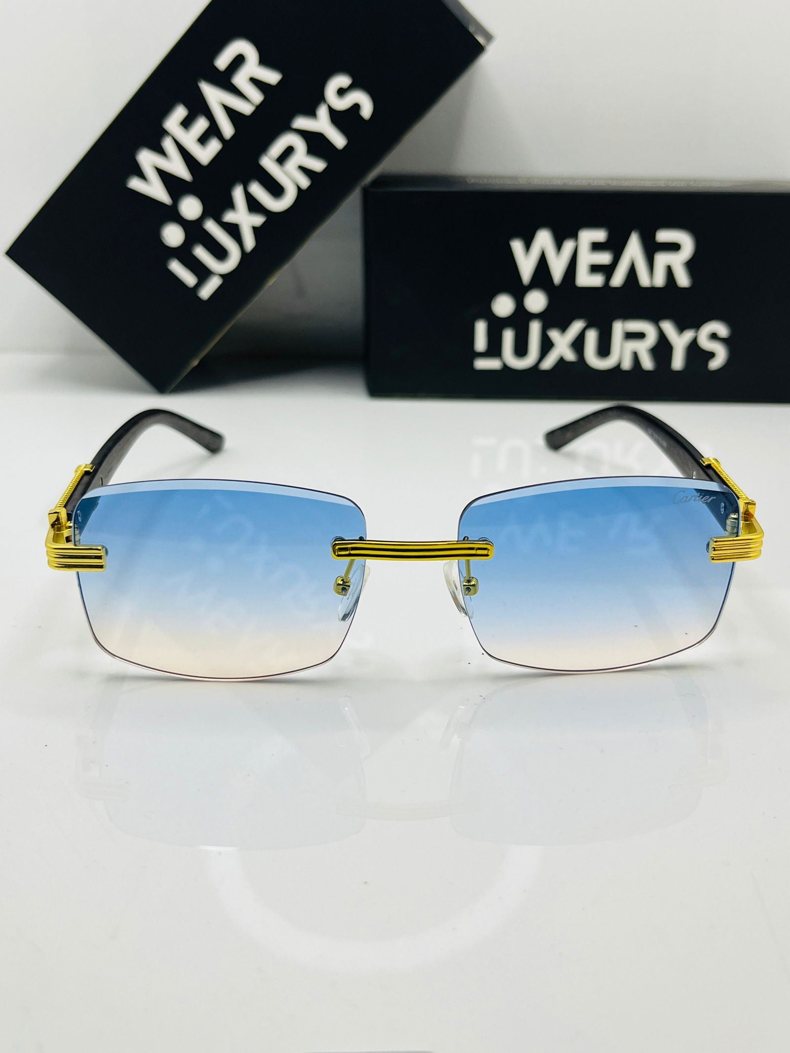 Cartier Rimless Sunglasses | Wearluxurys - Wearluxurys