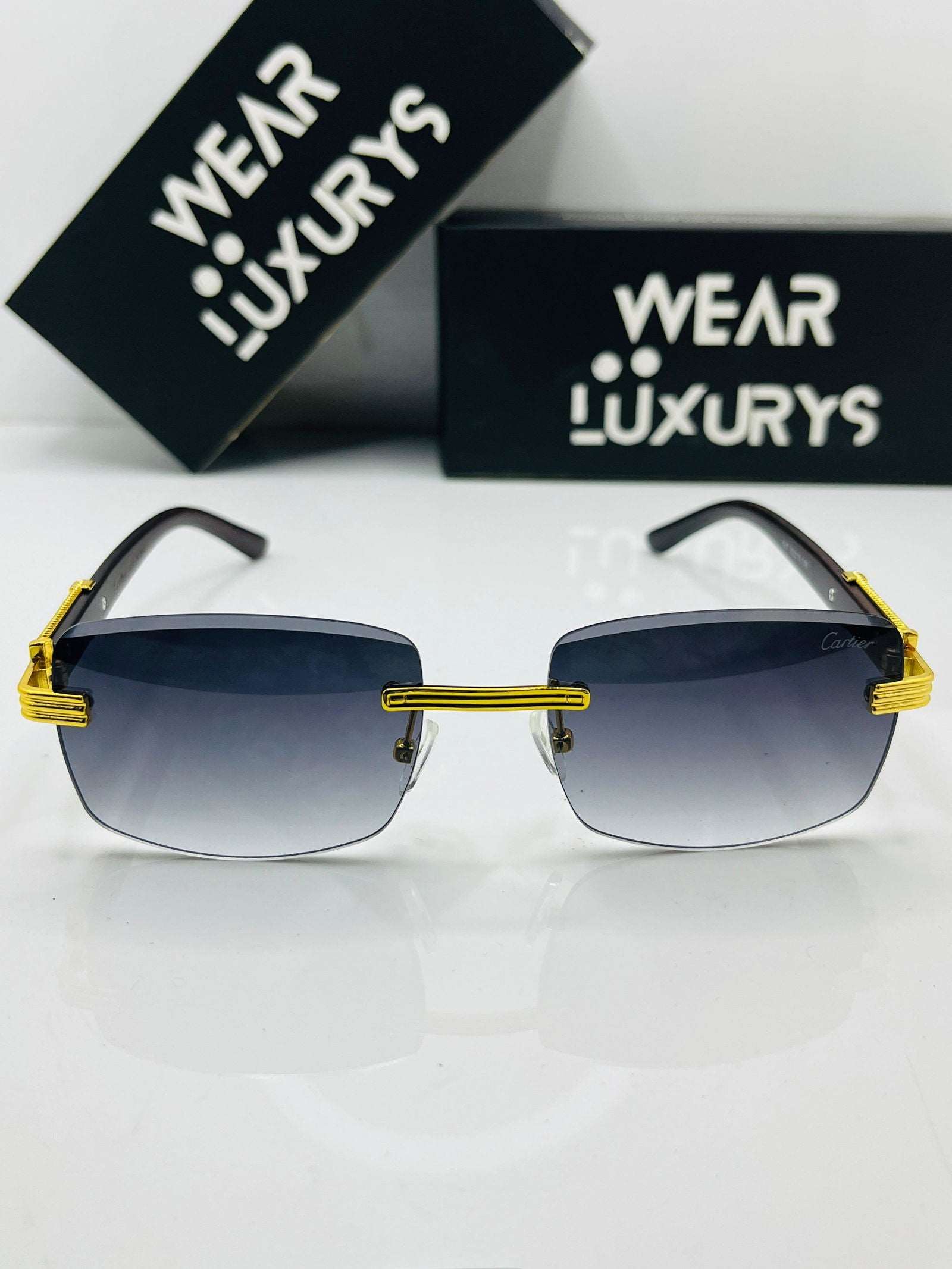 Cartier Rimless Sunglasses | Wearluxurys - Wearluxurys