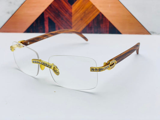 Gafas de sol sin montura Cartier con diamantes | Lujo y elegancia de Wearluxurys