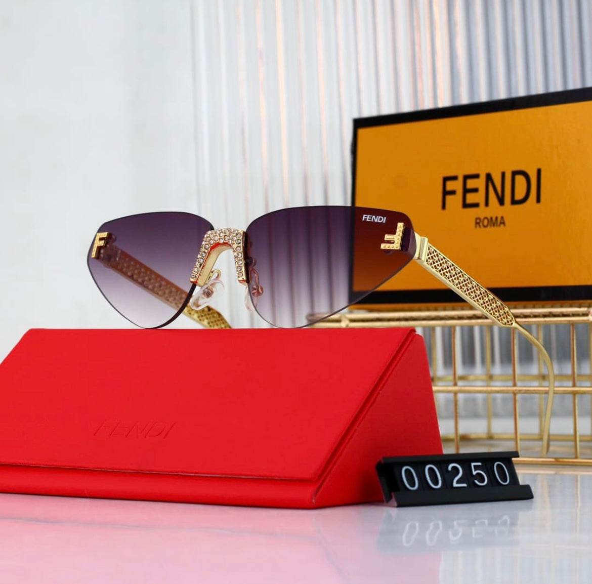 Fendi Premium Women Rimless Sunglasses | Wearluxurys - Wearluxurys