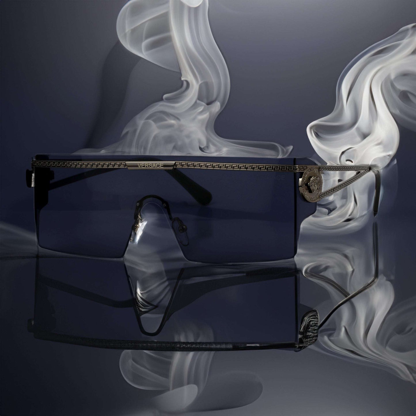 Versace Black Brow Line Sunglasses - Wearluxurys