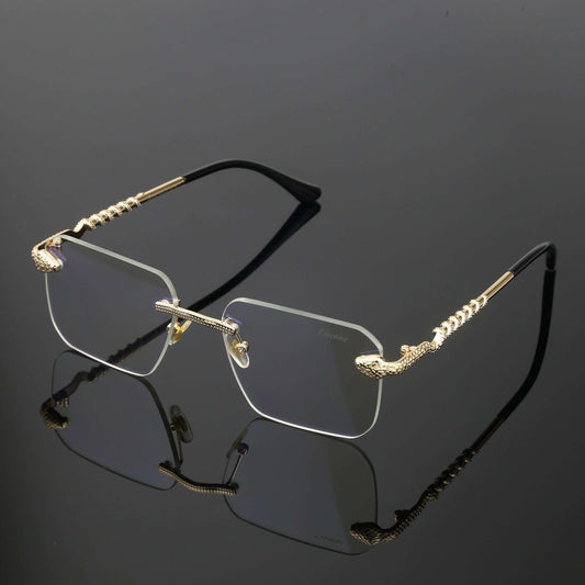 Cartier Gold Reptile Rimless Optic Frame | Wearluxurys - Wearluxurys