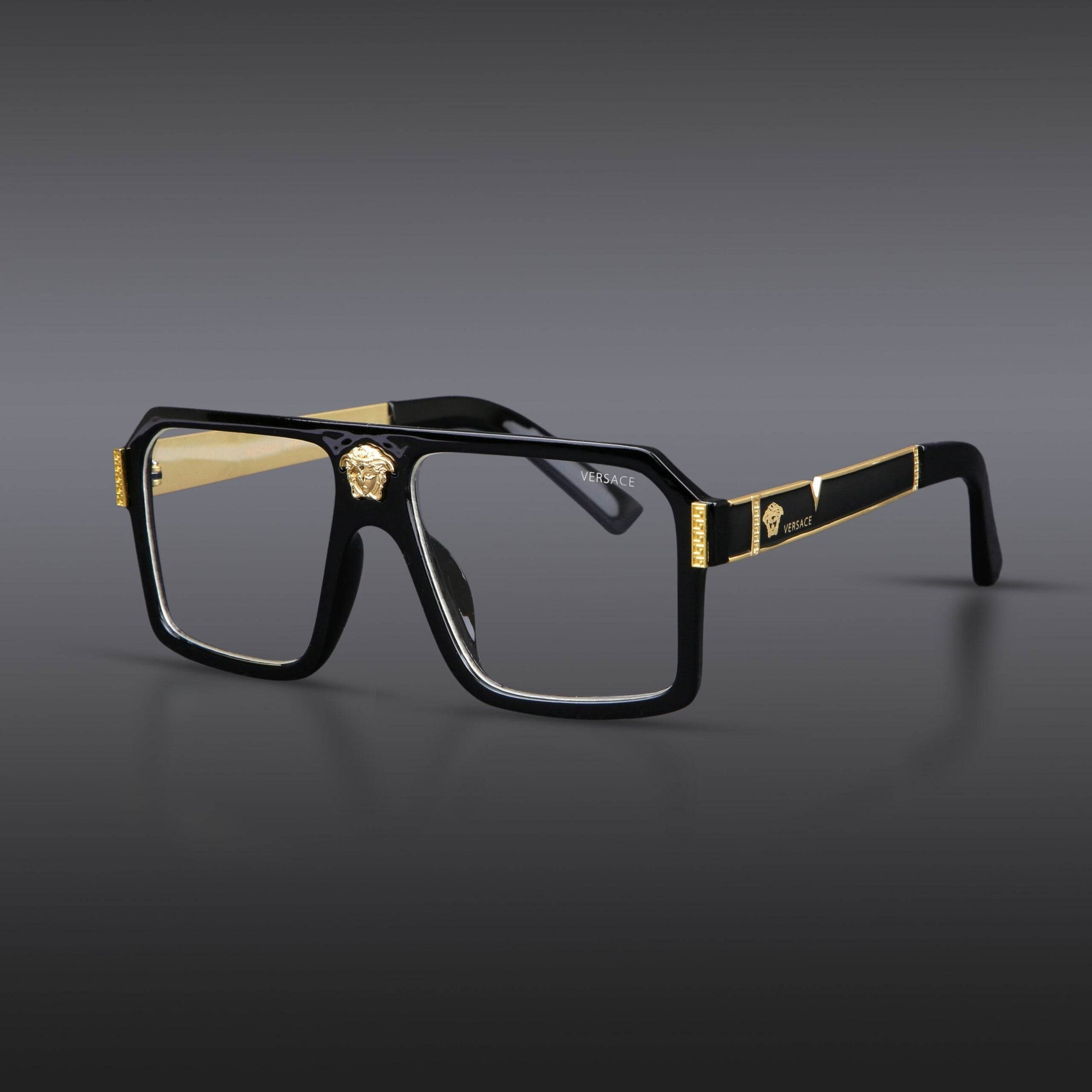 Versace Glossy Golden/Black Frame Code: 50881 | Wearluxurys - Wearluxurys