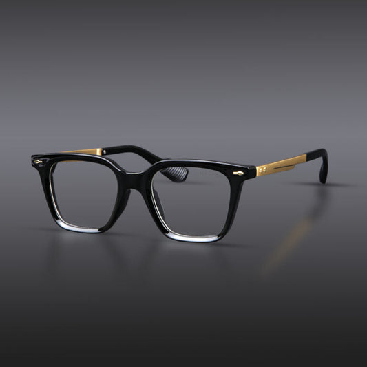 Moscot Square Golden/Black Eyeglasses | Wearluxurys (100079)