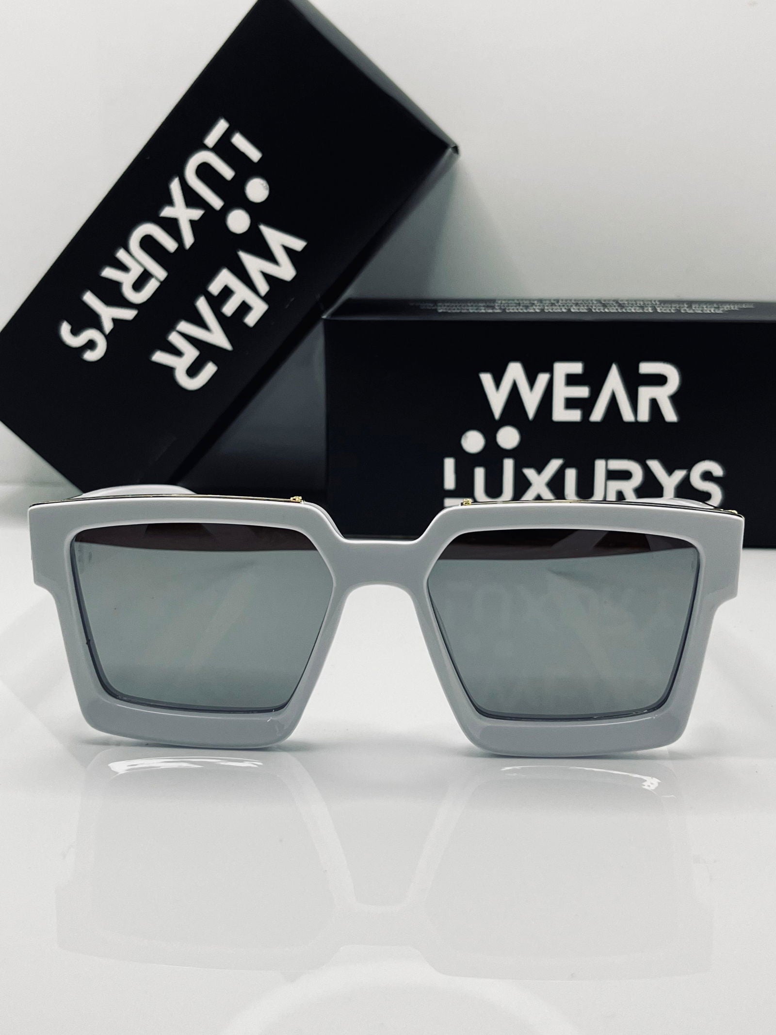 Millionaire Sunglasses 1.1 (White/Mercury) - Wearluxurys