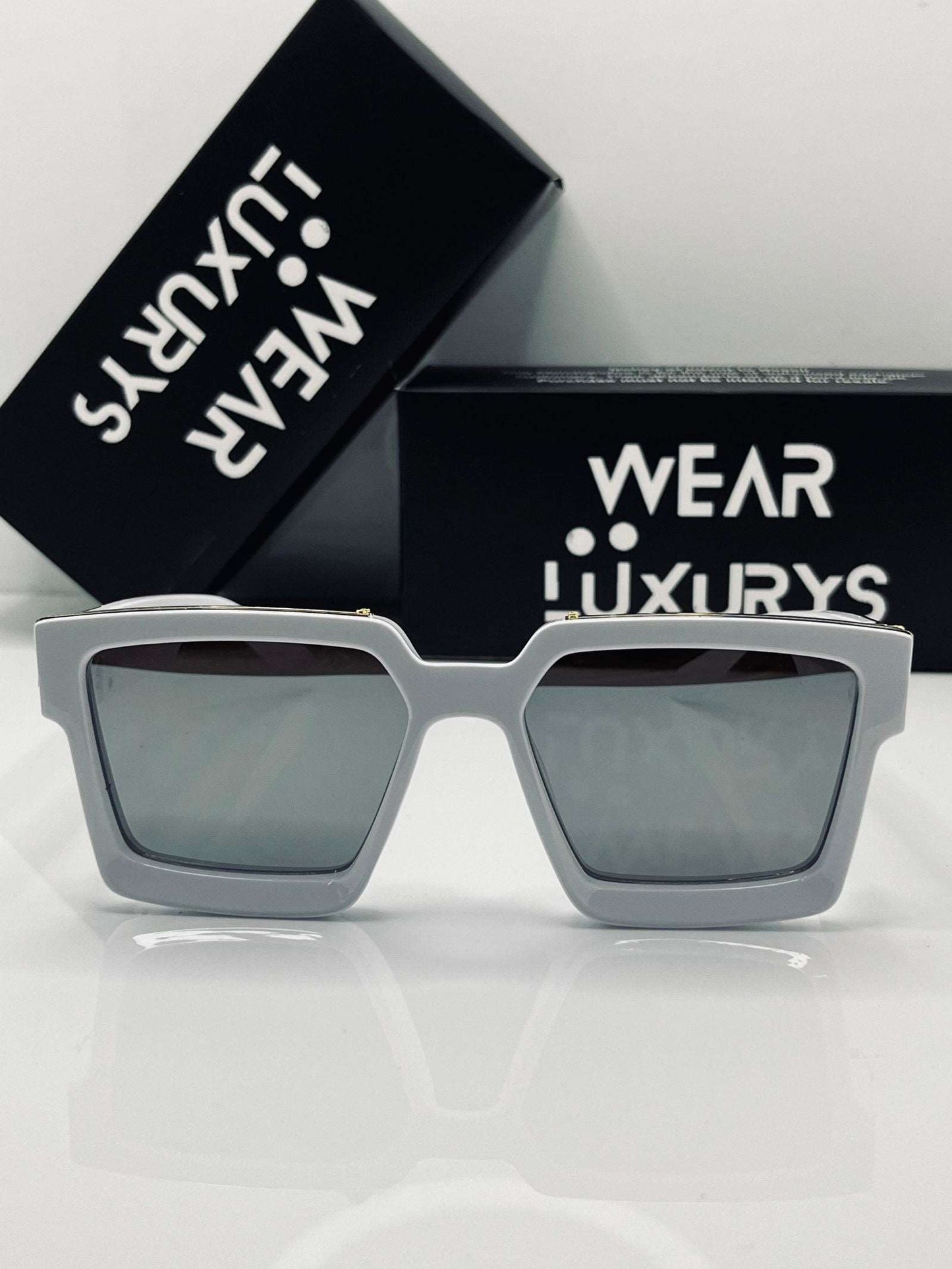 Millionaire Sunglasses 1.1 (White/Mercury) - Wearluxurys