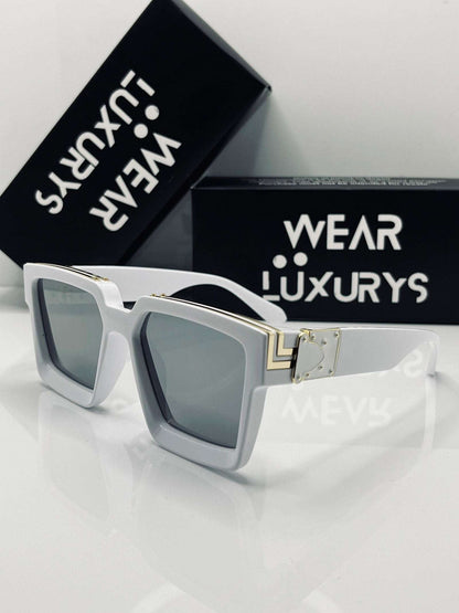 Millionaire Sunglasses 1.1 (White/Mercury) - Wearluxurys