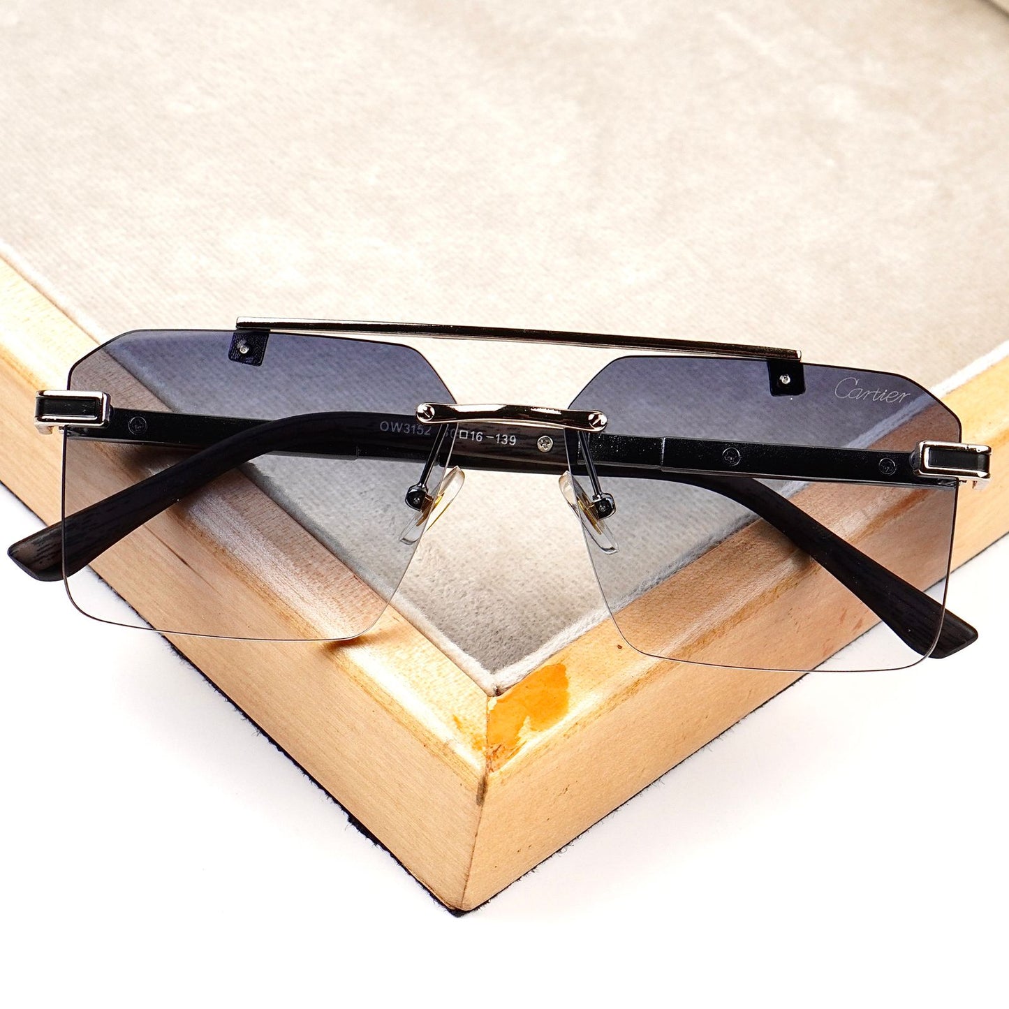 Cartier – Premium Rimless Sunglasses S-1162 | Luxury Unisex Eyewear by Wearluxurys