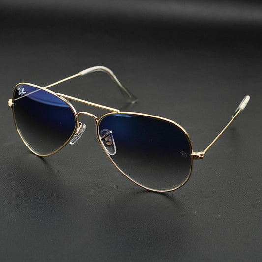 Rayban Aviator Gold Gradient Sunglasses - Wearluxurys