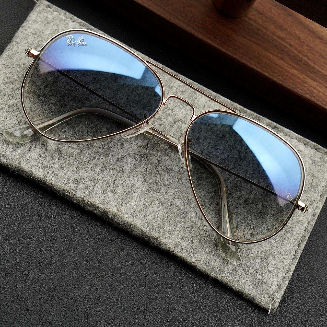 Rayban Aviator Gold Gradient Sunglasses - Wearluxurys