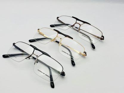 Porshe Semi Rimless Glasses | Wearluxurys