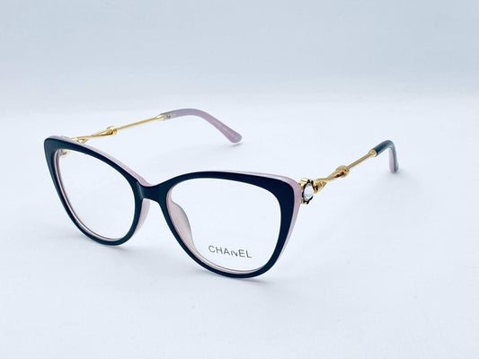 Chanel cat-eye Diamond side eyeglasses | wearluxurys  89.99
