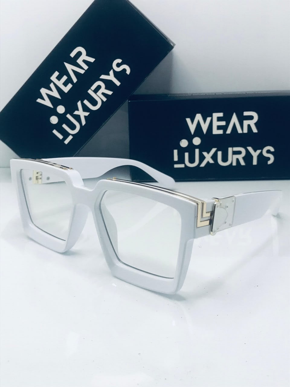 1.1 Millionaire White eyeglasses