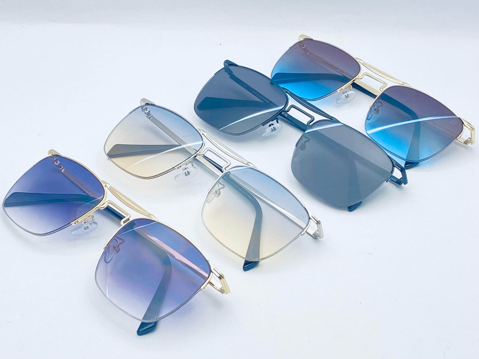 David Bechkam Semi Rimless Sunglasses | Wearluxurys - Wearluxurys