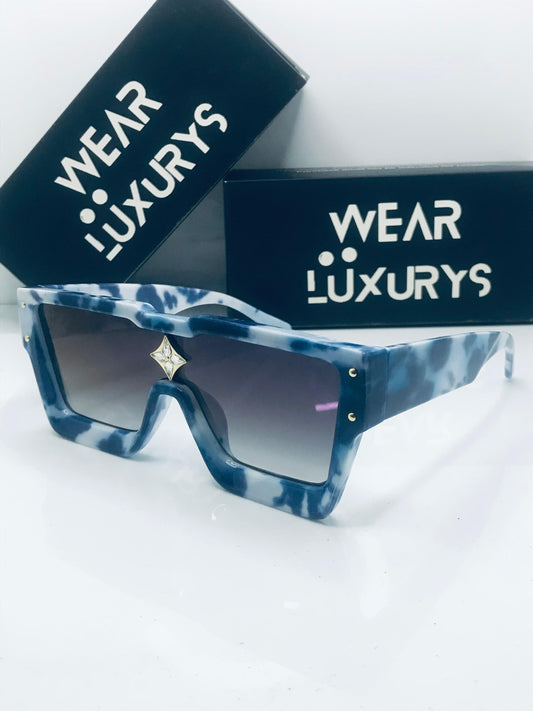 Cyclone Sunglasses Marble Blue | Wearluxurys - Wearluxurys
